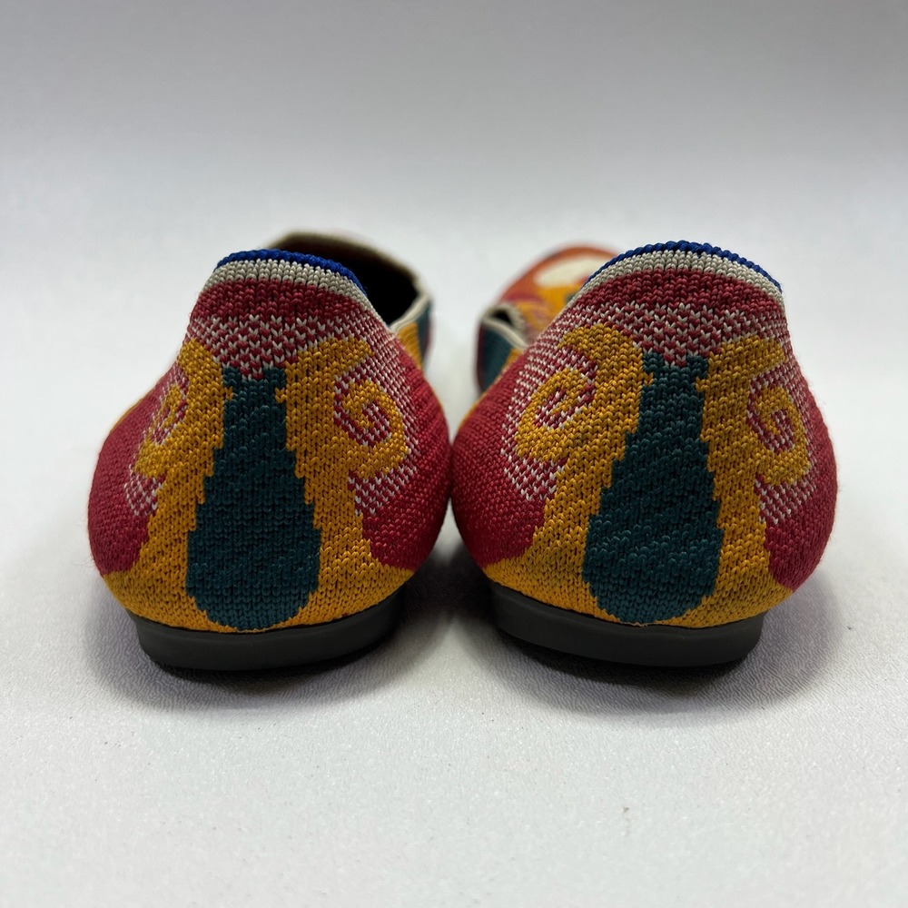 Rothy's The Loafer Womens Size 8 Multi Color Abstract Knit Sustainable Shoes - Picture 4 of 7